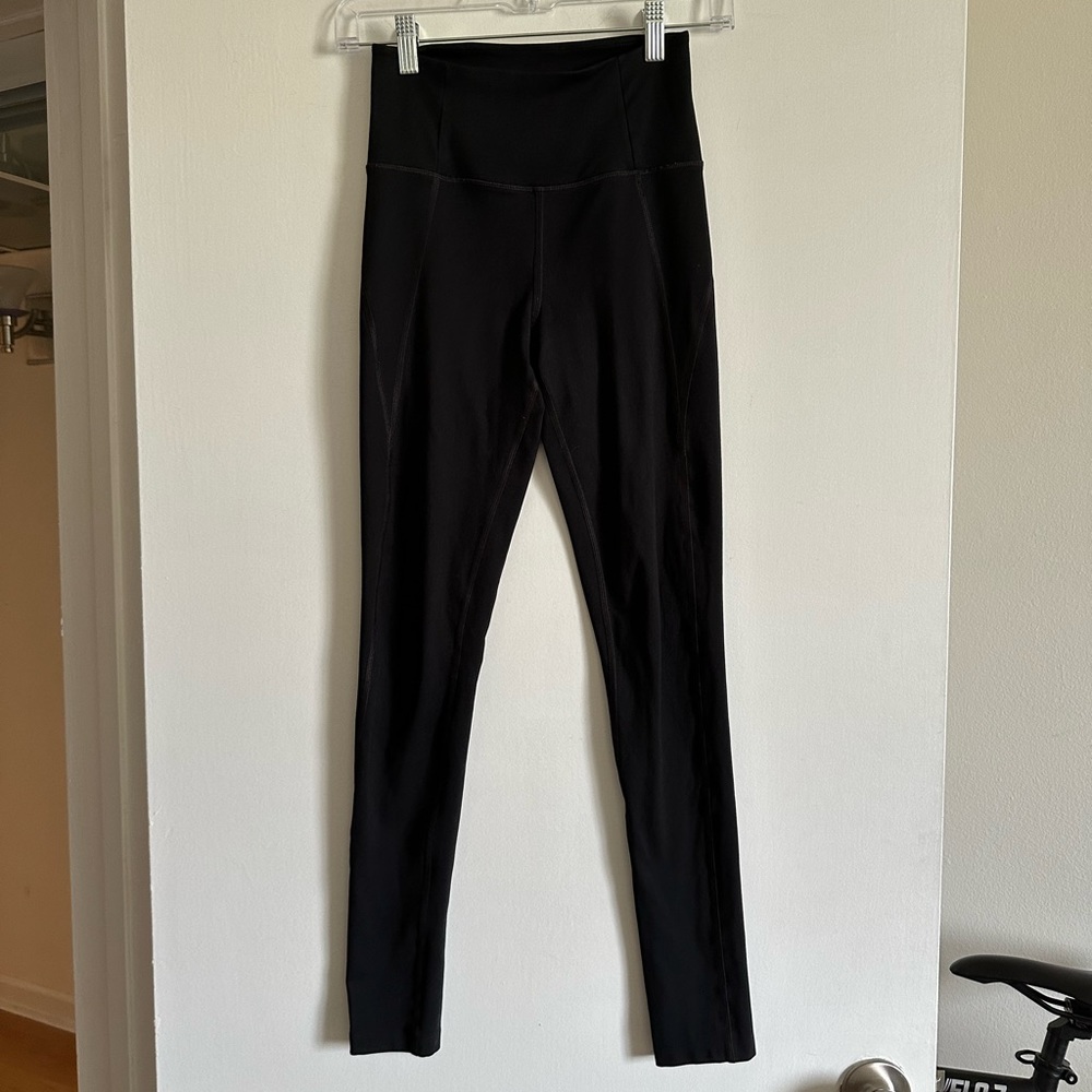 Girlfriend Collective Black High Waist Full Length Leggings size XS EUC
